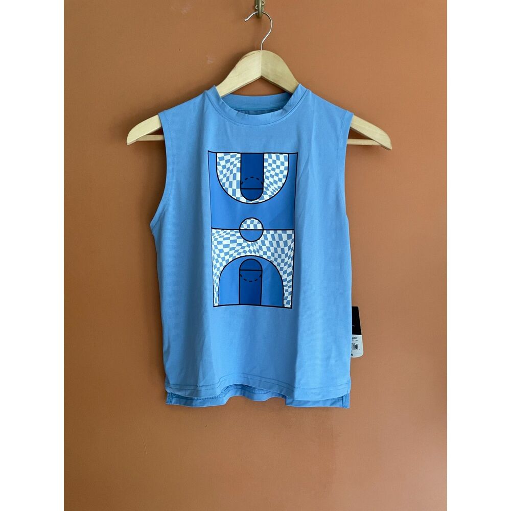 NWT Men’s Mesh Basketball Graphic Tank Top Blue Size Small Quick-Dri Athletic